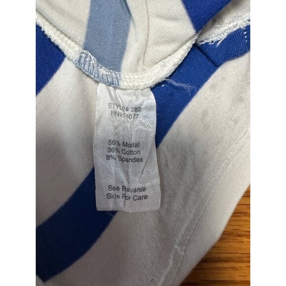 CABI Womens White Blue Ombre Stripe Scoop Neck Jersey Knit Racerback Tank Size S - Picture 5 of 7